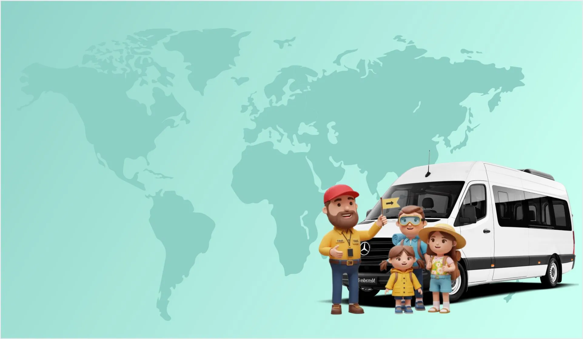 guia de turista con vehiculo